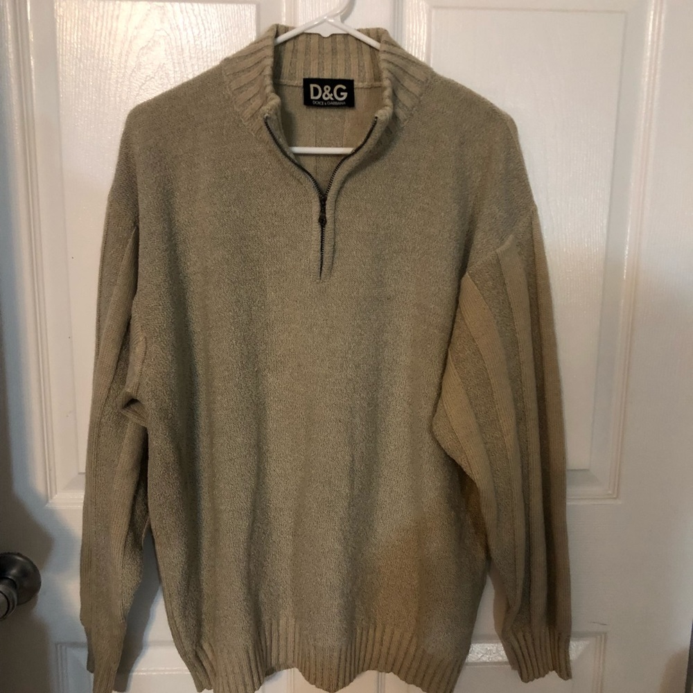 Dolce & Gabbana Men’s Wool Sweater Beige